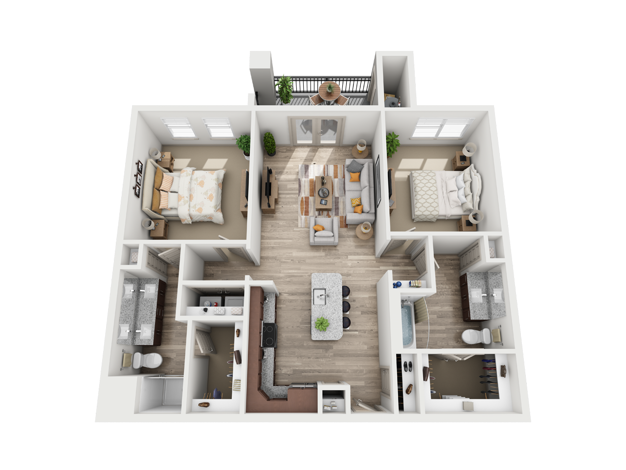 Enclave at the Dominion two bedroom floor plan
