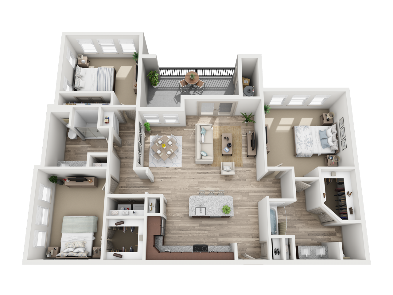 Enclave at the Dominion three bedroom floor plan